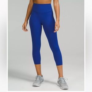 Lululemon Base Pace High Rise Crop 23”, Size 6, “psychic” blue